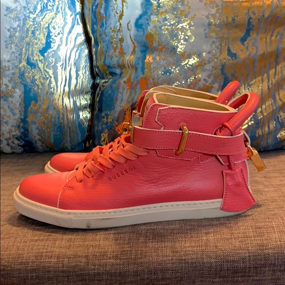 Buscemi Leather High-Top Sneakers - Picture 3 of 6